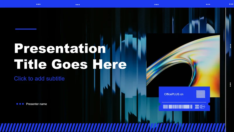 蓝色简约风艺术品牌发布会PPT主题