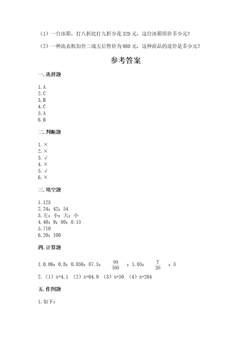 小学数学六年级下册期末测试卷（能力提升）wod版