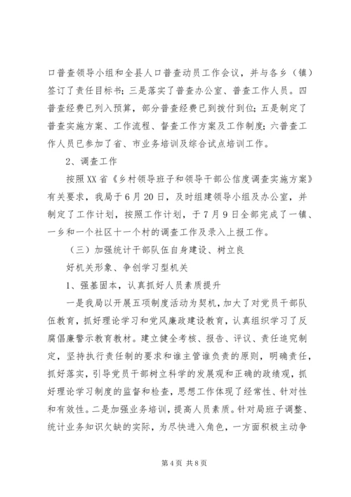 统计局上半年工作总结和下半年工作计划 (2).docx