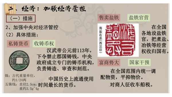 义务教育七年级历史上册2024年版第12课大一统王朝的巩固【课件】