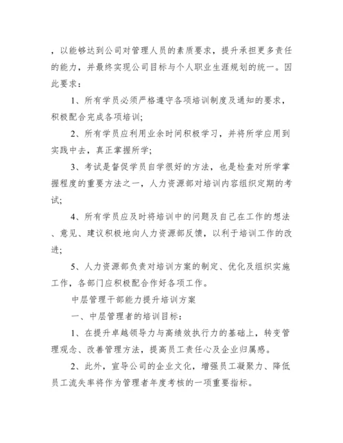 中层管理干部能力提升培训方案.docx