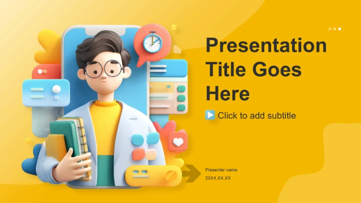 黄色卡通风教育培训PPT主题