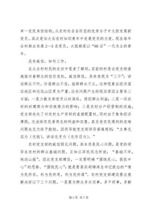 村党支部建设情况工作调研报告.docx