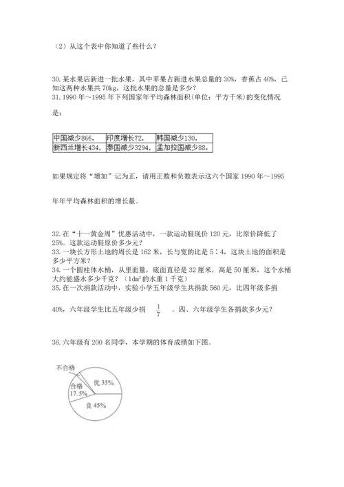 六年级小升初数学应用题50道带精品答案.docx