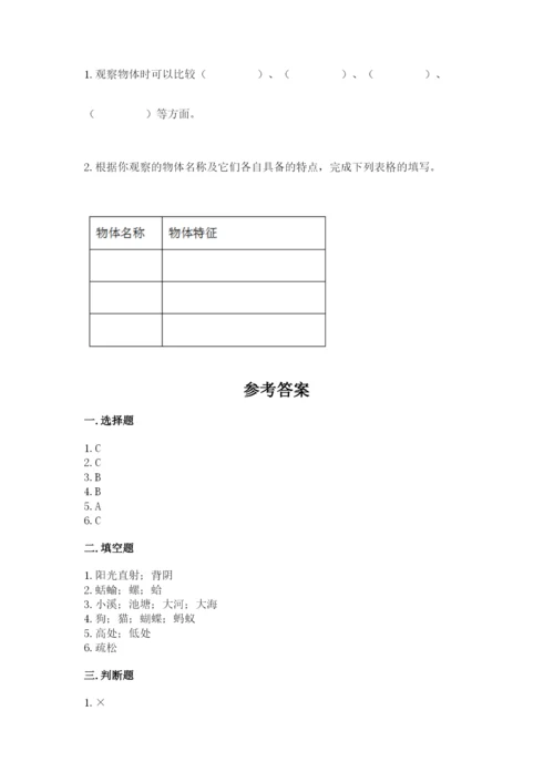 教科版一年级下册科学期末测试卷【模拟题】.docx