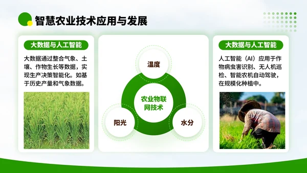 绿色商务风现代农业生产技术与实践创新PPT模板