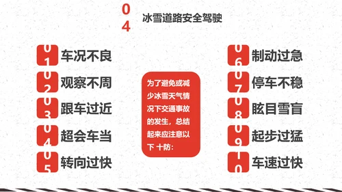 冬天冬季行车安全教育PPT课件