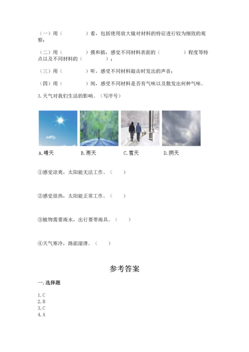 教科版二年级上册科学期末测试卷精品【预热题】.docx