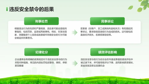 绿色小清新如何在工作中守住安全底线PPTPPT模板