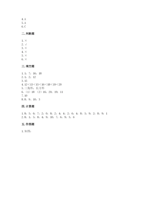 小学数学一年级上册期末测试卷【培优a卷】.docx