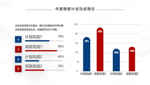 2021红蓝简约2021市场部年终总结新年计划述职报告PPT
