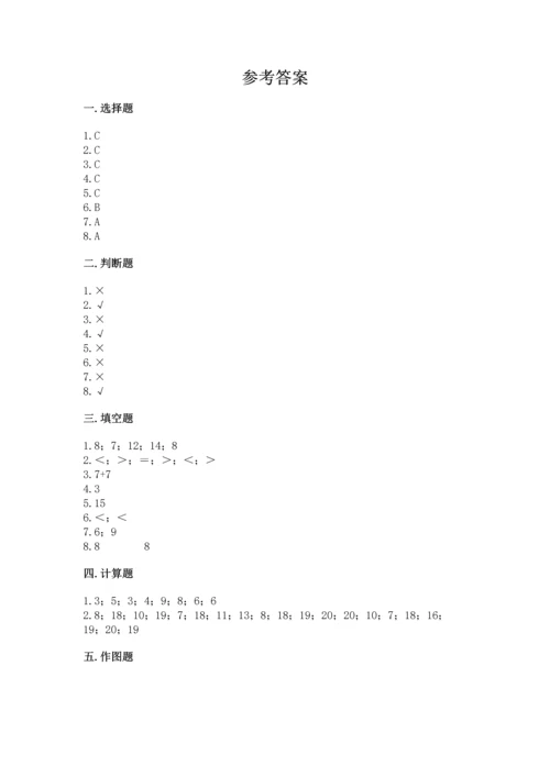 人教版一年级下册数学期中测试卷精品（夺冠系列）.docx