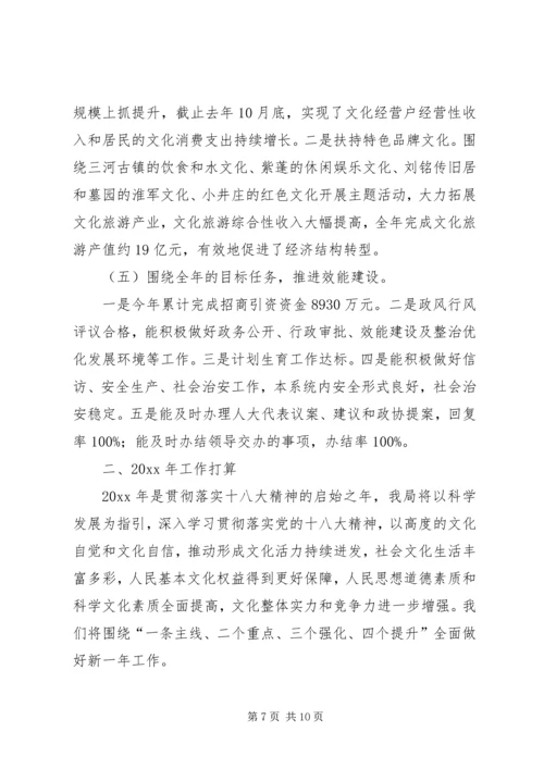 县文广新局工作报告材料.docx