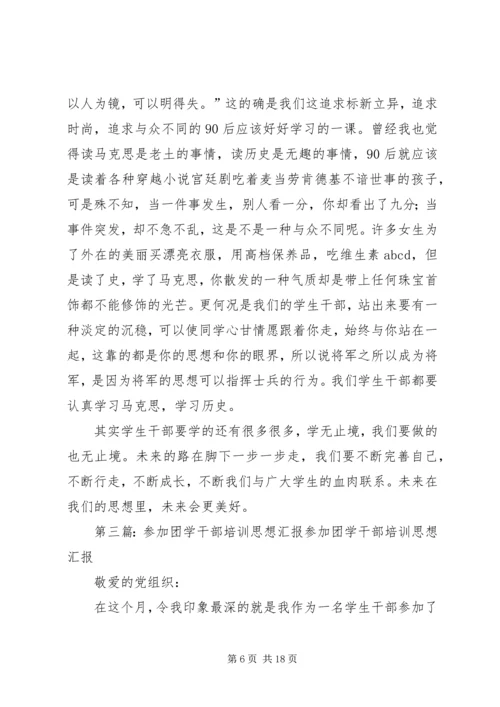 团学干部培训思想汇报.docx