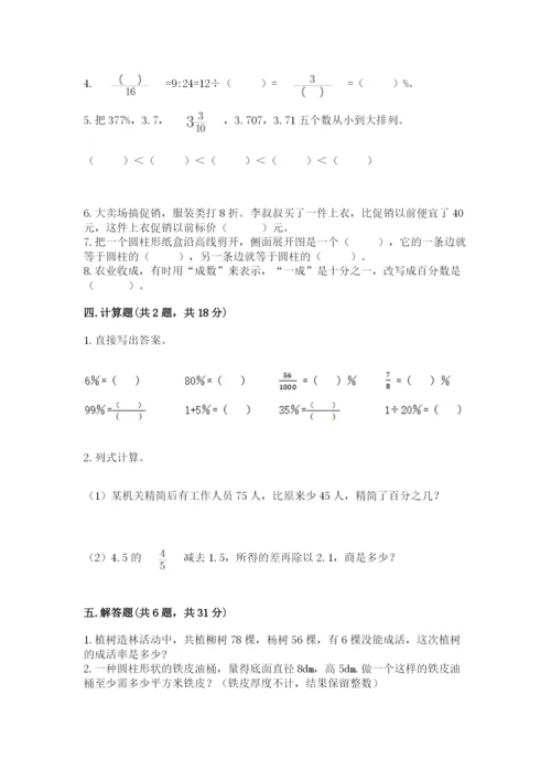 苏教版六年级下册数学期中测试卷精编.docx