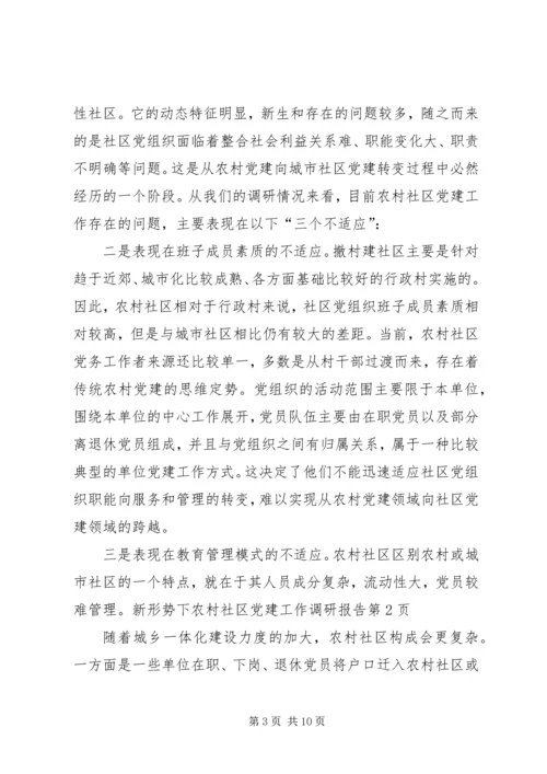 新形势下农村社区党建工作调研报告.docx