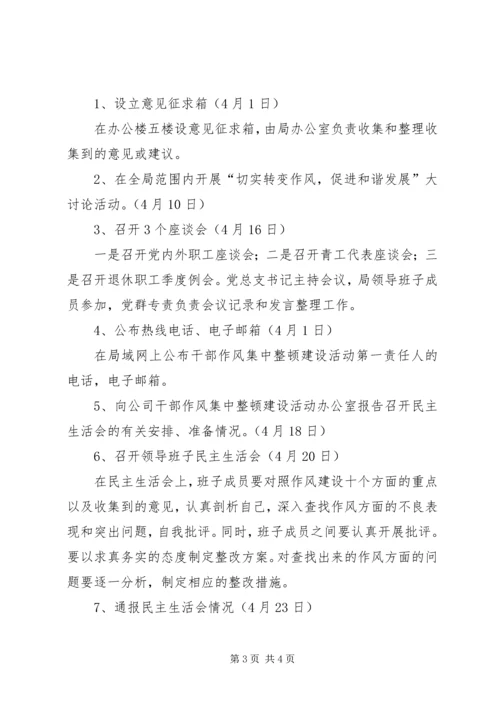 干部作风集中整顿建设活动计划 (2).docx