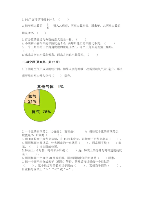 小学数学六年级上册期末测试卷及参考答案（能力提升）.docx