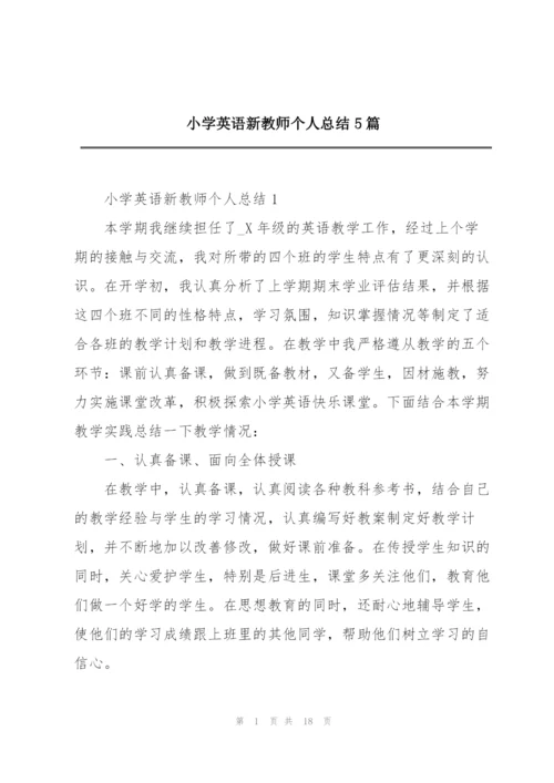 小学英语新教师个人总结5篇.docx