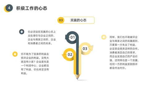 黄色水彩插画员工的十大心态企业培训PPT课件人际交往