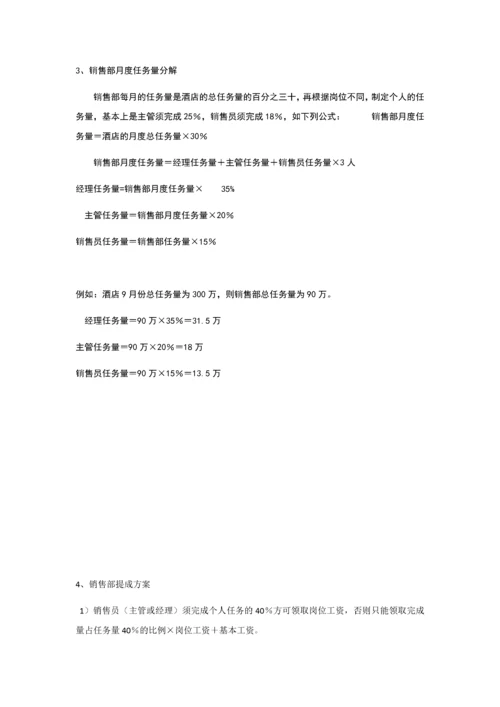 各酒店销售提成方案.docx