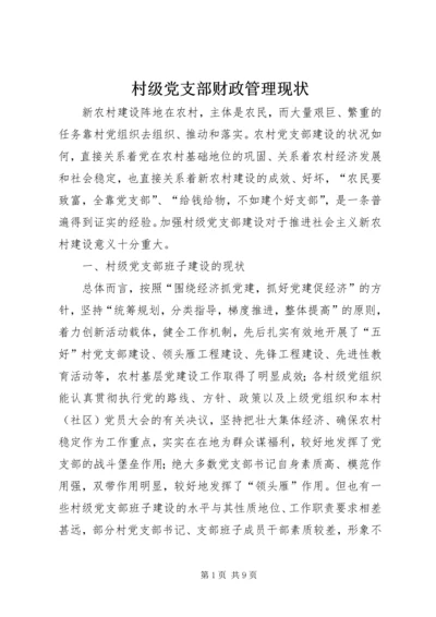 村级党支部财政管理现状.docx