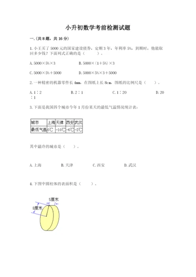 小升初数学考前检测试题word.docx