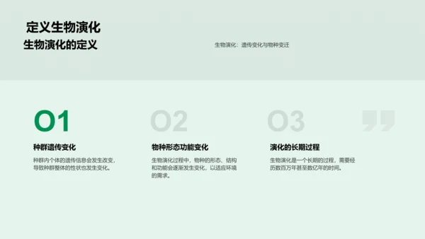 生物演化理论讲解