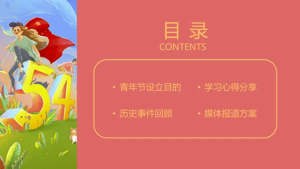 五四青年节新青年激情奋斗活动策划通用PPT