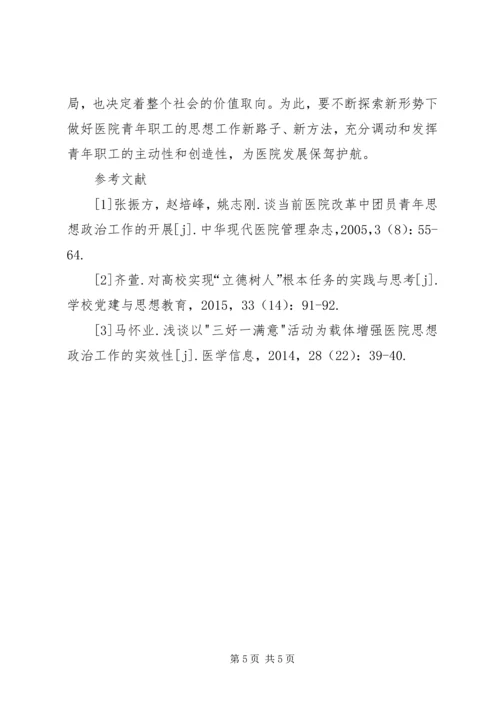 医院青年思想政治工作探讨.docx