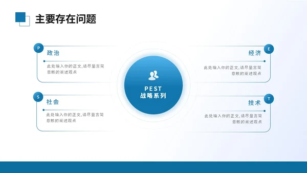 商务风蓝色工作总结工作汇报PPT模板