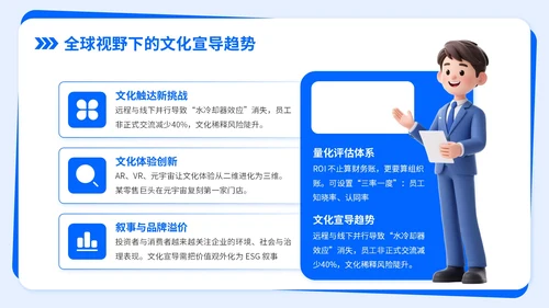 深蓝色商务风企业文化宣导PPT模板