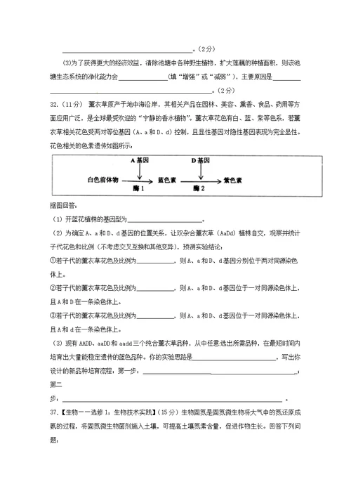 广东省蕉岭县蕉岭中学2019届高三生物8月摸底考试试题