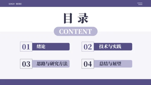 紫蓝色简约学术毕业论文答辩PPT模板