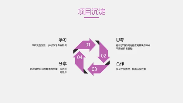 白紫色简约风IT年度工作总结