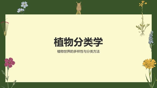 绿色手绘风植物学基础PPT模板