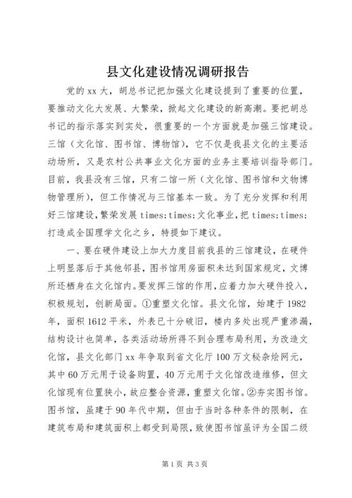 县文化建设情况调研报告.docx