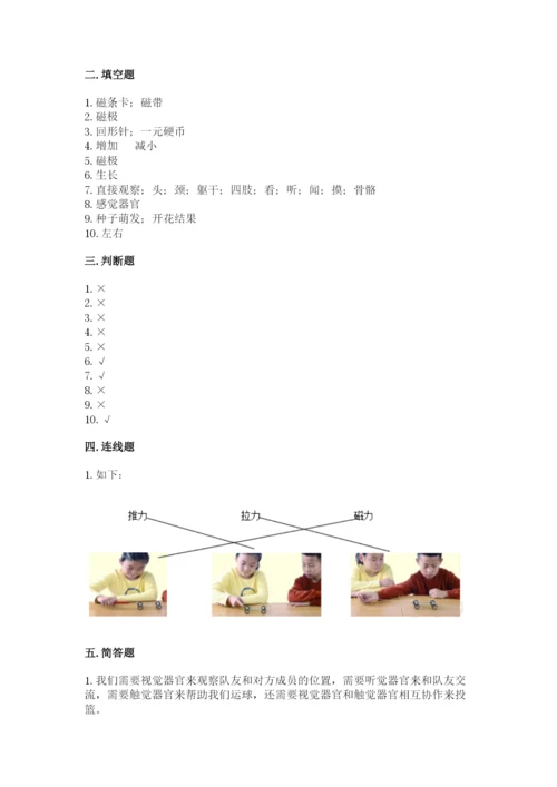 教科版二年级下册科学期末测试卷（名师推荐）.docx