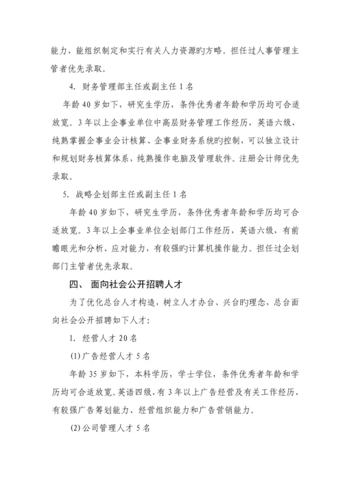 山西广播电视总台公开竞聘实施专题方案.docx