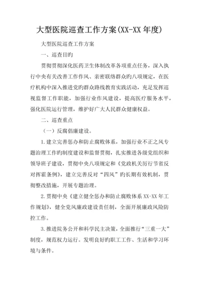 大型医院巡查工作方案年度.docx