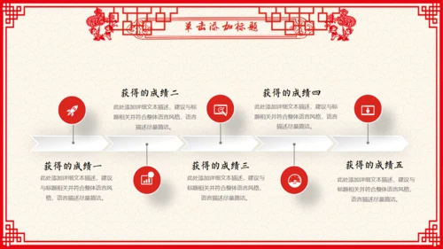 剪纸风春节贺岁过大年通用PPT模板