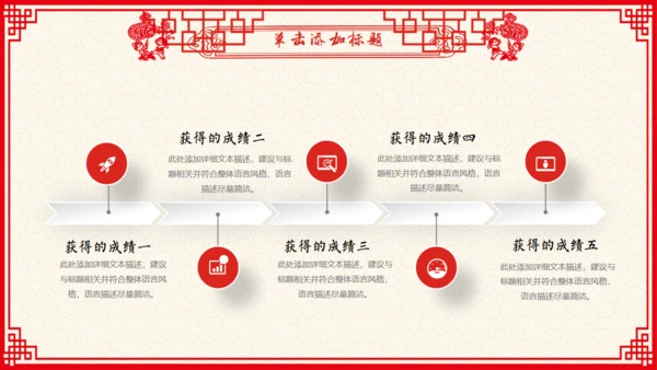 剪纸风春节贺岁过大年通用PPT模板