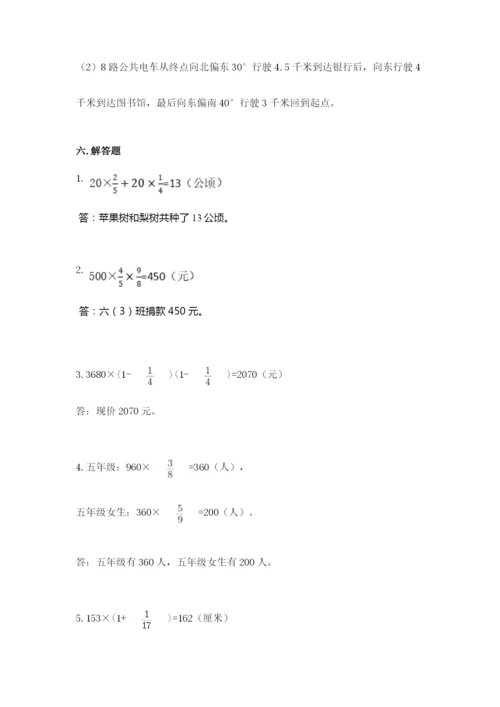 人教版六年级上册数学期中测试卷精品【名师系列】.docx