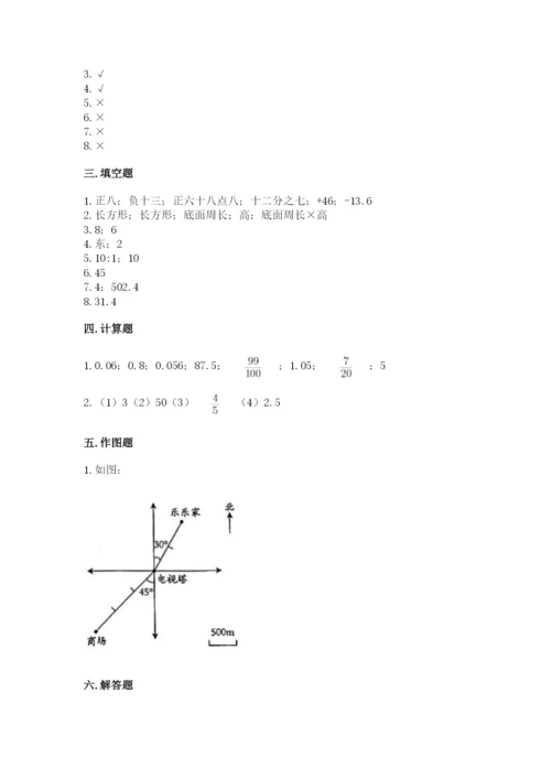 冀教版六年级下册期末真题卷（考点精练）.docx