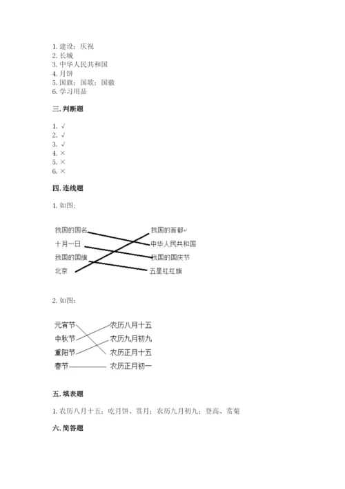 最新部编版二年级上册道德与法治期中测试卷（考点提分）.docx