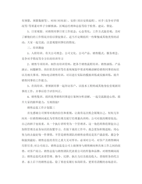 精编之销售总监工作的计划范文.docx