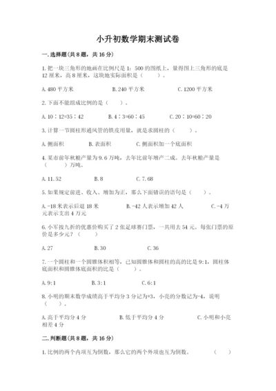 小升初数学期末测试卷及完整答案【名校卷】.docx