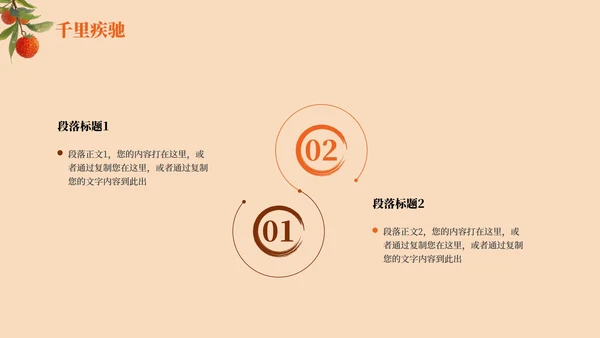 红色中国风水墨《长安的荔枝》读书分享PPT模板