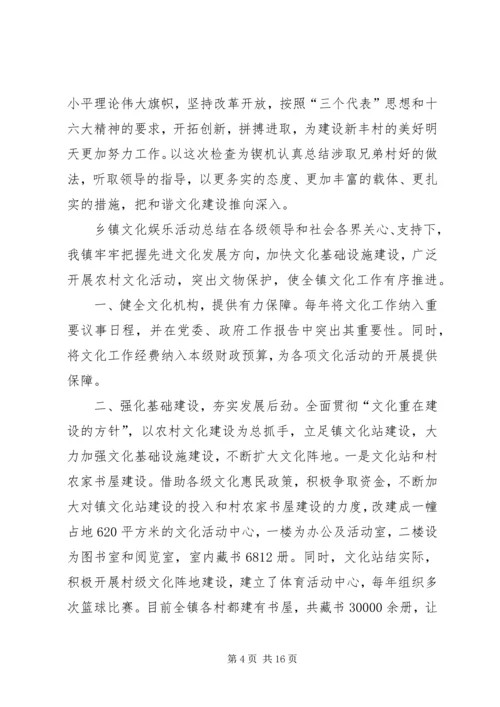 乡镇文化娱乐活动总结.docx