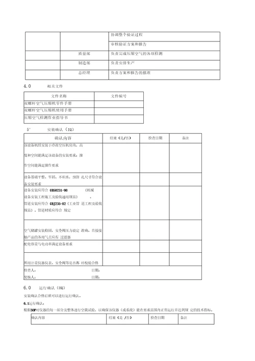 工艺用气验证方案及报告